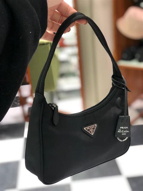 prada tessuto sport nylon re-edition multi hobo bag black|Prada nylon purses.